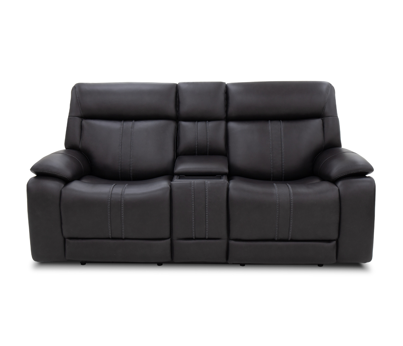 Decibel Loveseat W/ Console - Home Theatre Immersive - Charcoal Leather