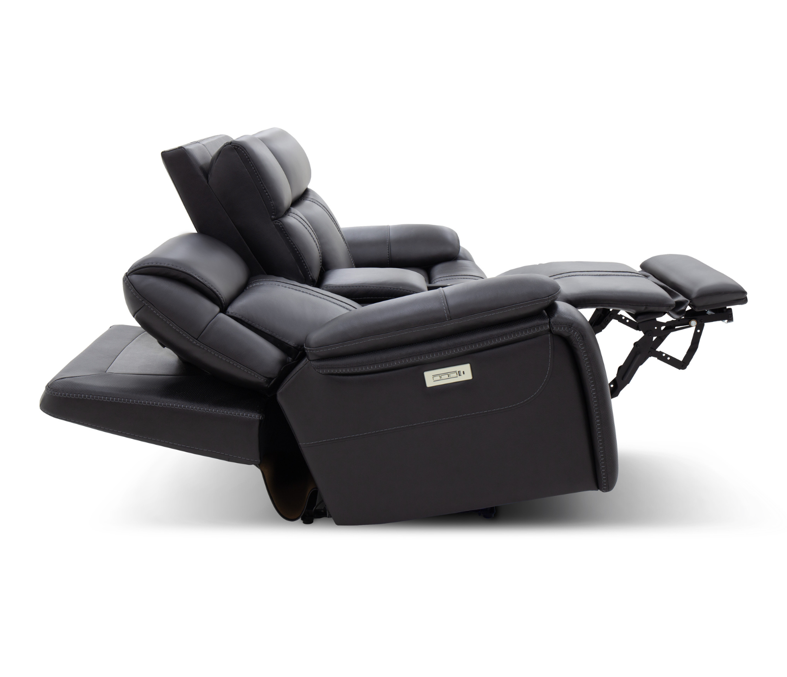 Decibel Loveseat W/ Console - Home Theatre Immersive - Charcoal Leather