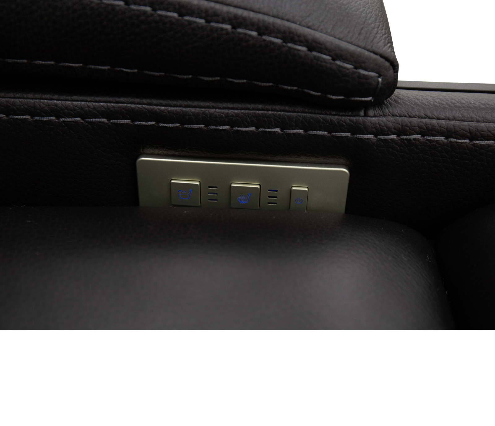 Decibel Loveseat W/ Console - Home Theatre Immersive - Charcoal Leather