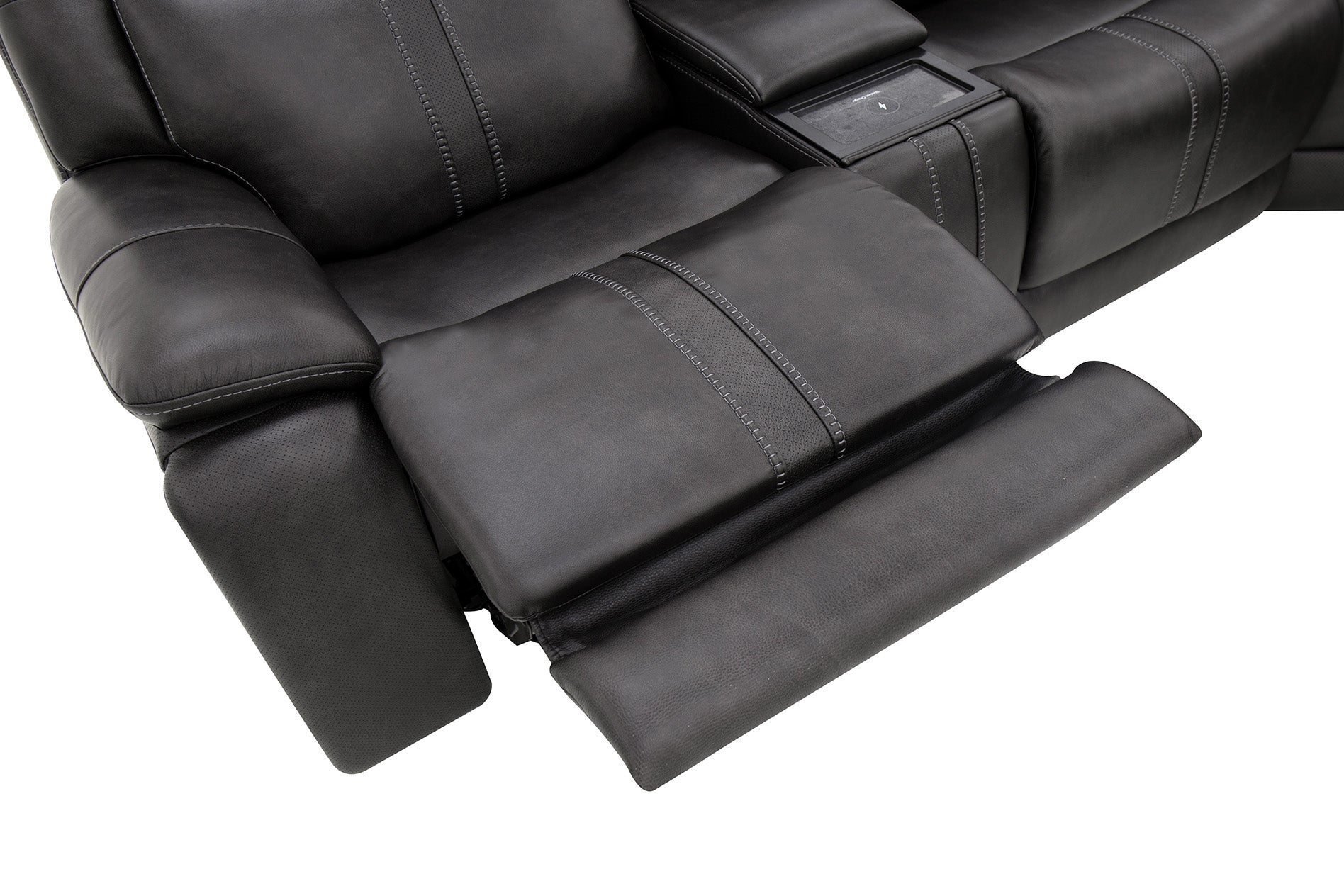 Decibel 6 Piece Sectional - Home Theatre Immersive - Charcoal Leather