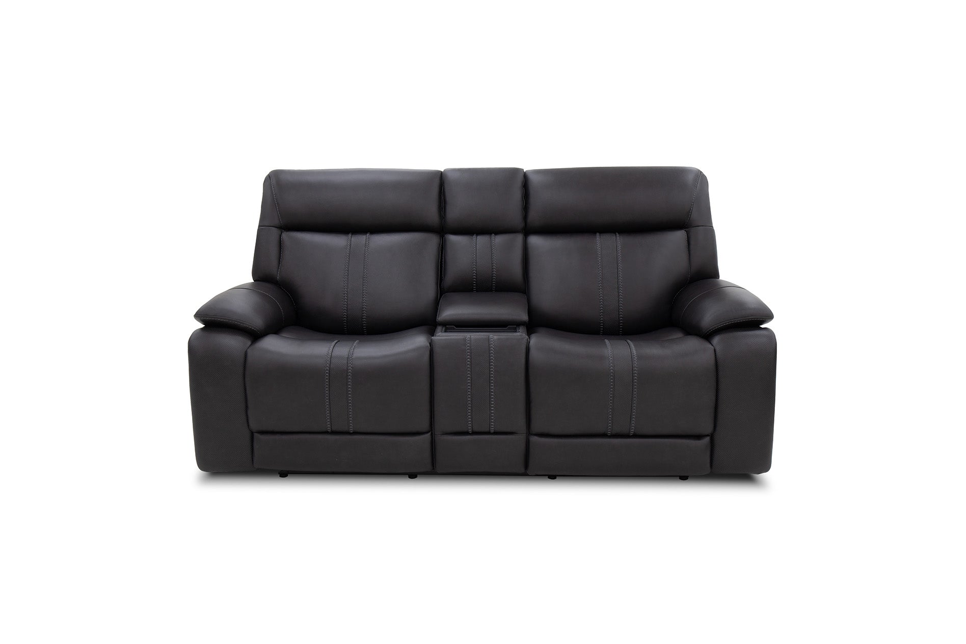Decibel Loveseat W/ Console - Home Theatre Immersive - Charcoal Leather
