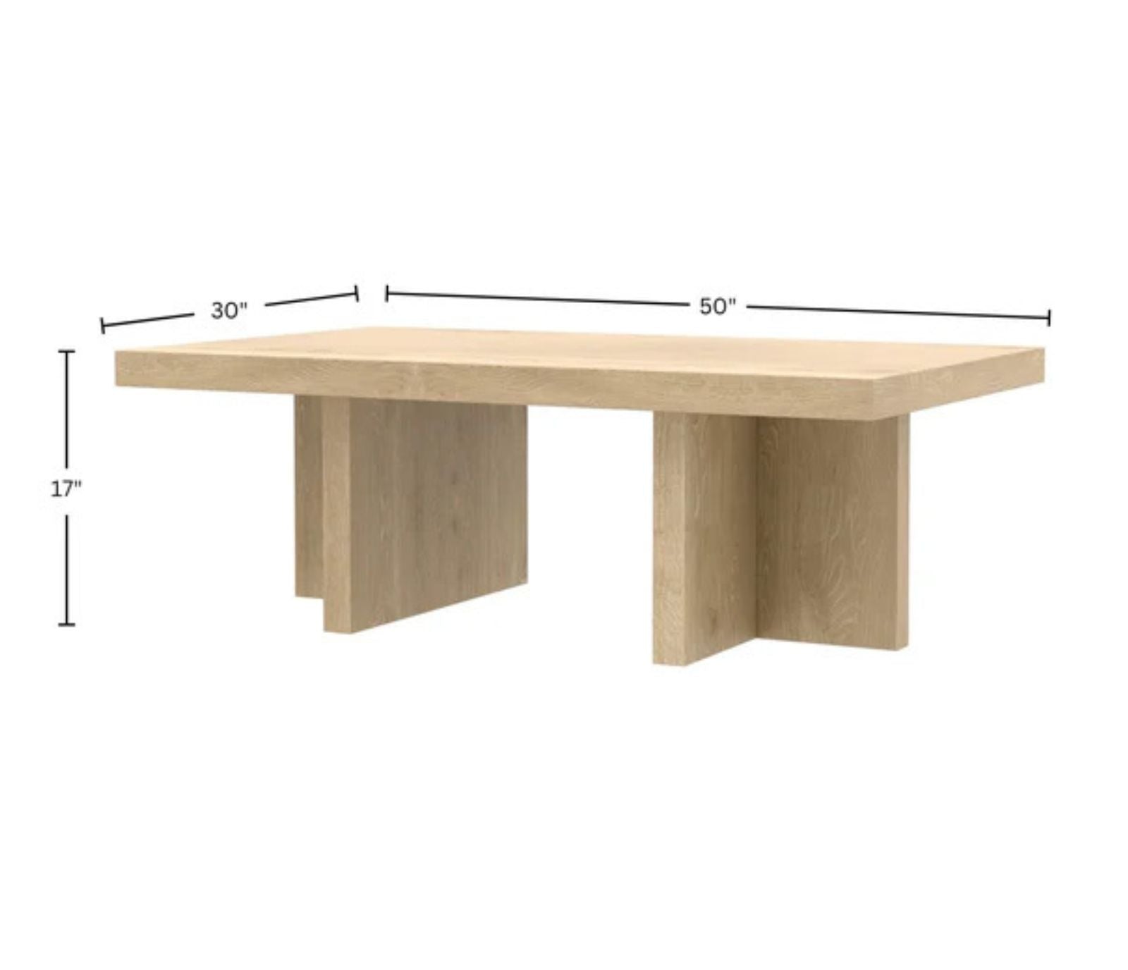 Dario Rectangular Coffee Table - Natural