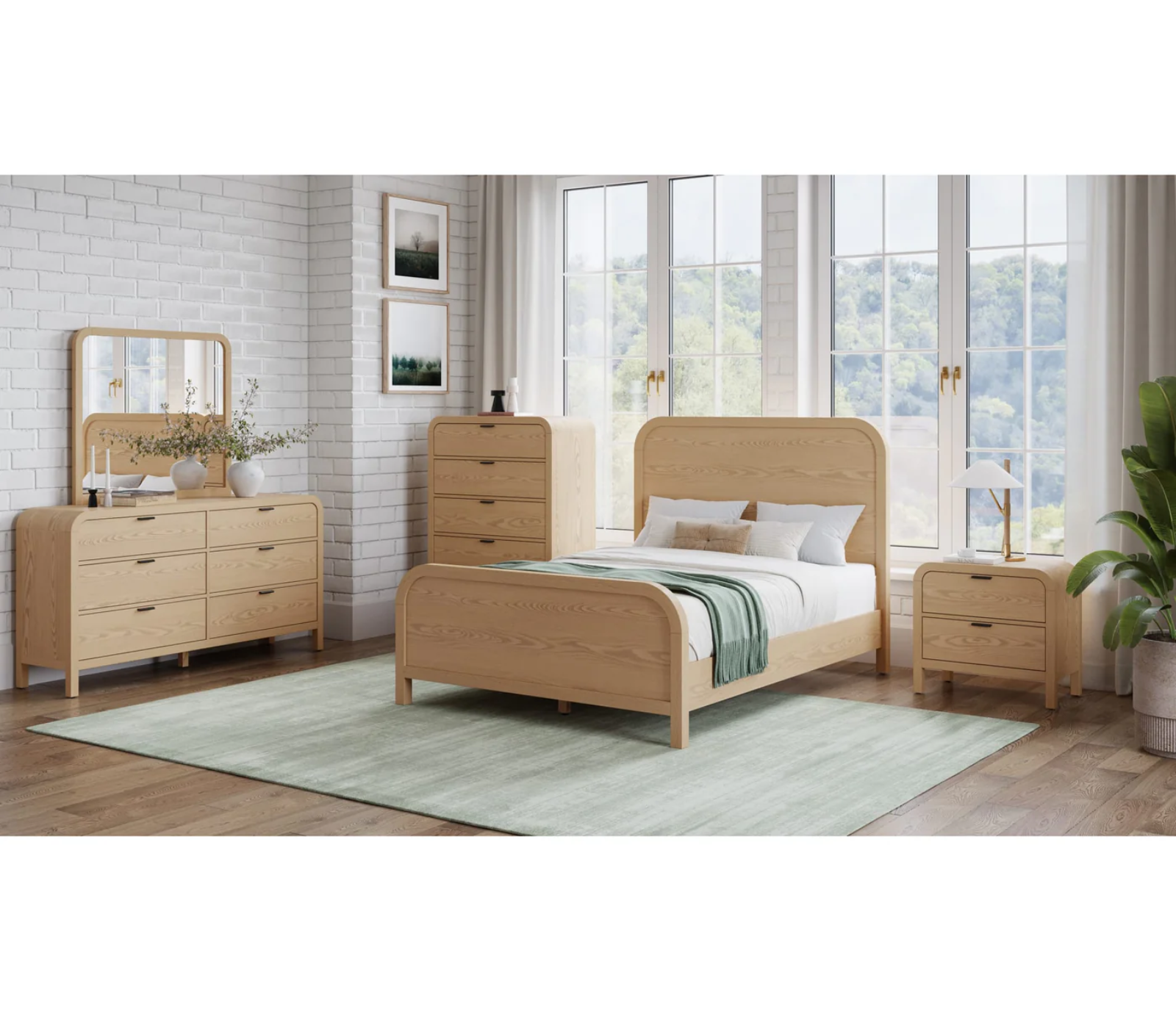 Drake 2 Drawer Nightstand - Timber