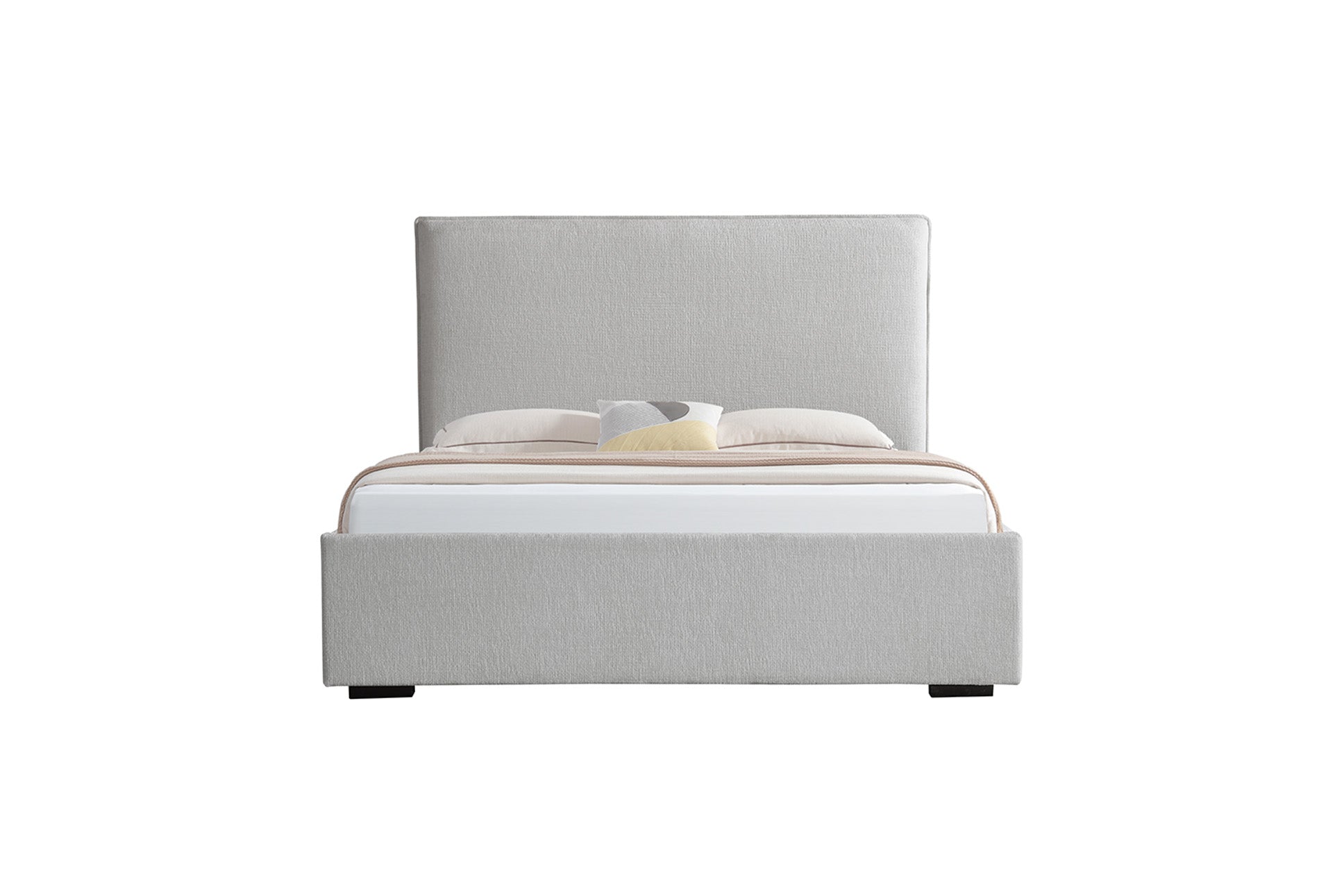 Drift Upholstered Bed w/ Lift Storage - Oyster Fabric