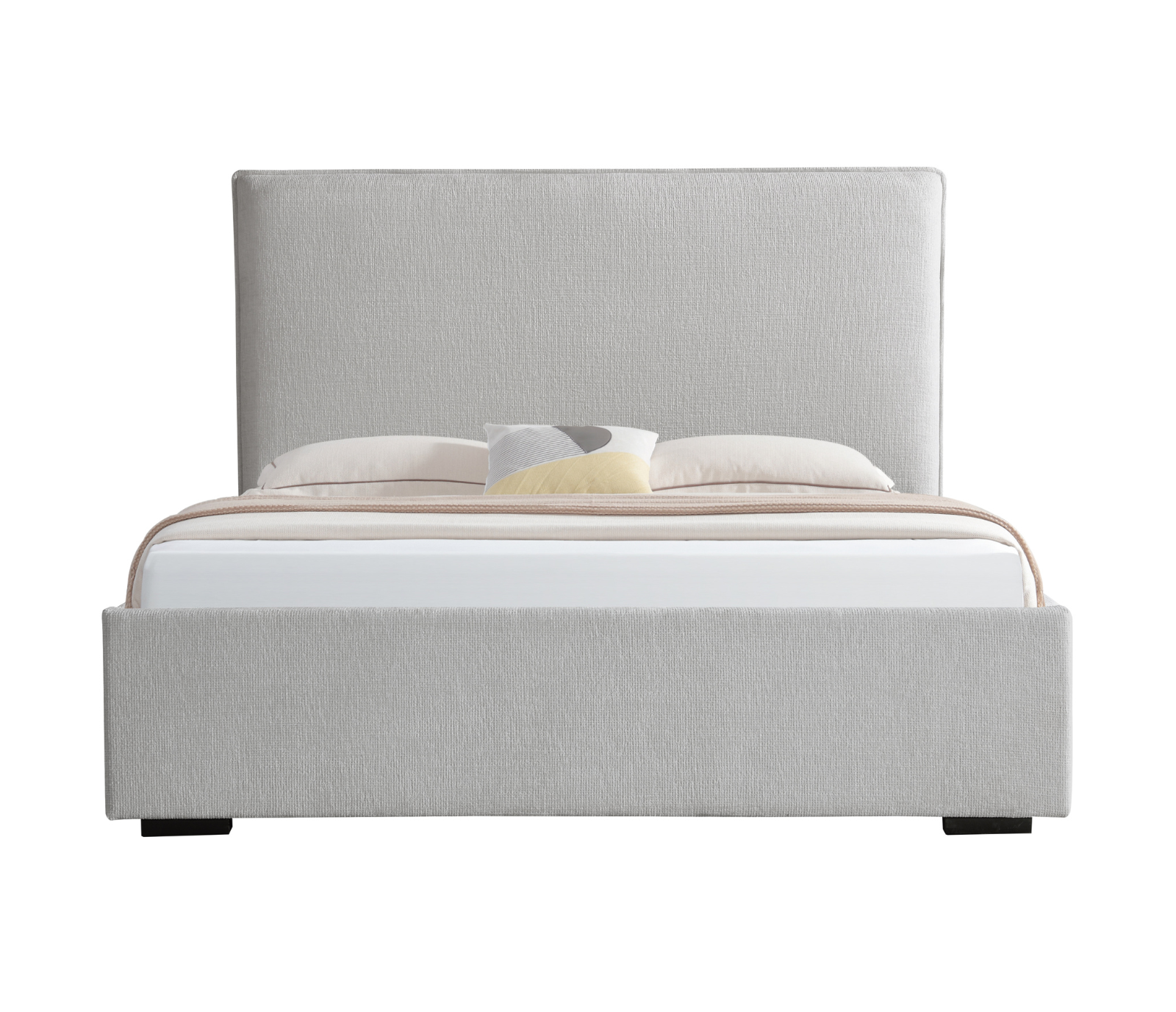 Drift Upholstered Bed w/ Lift Storage - Oyster Fabric
