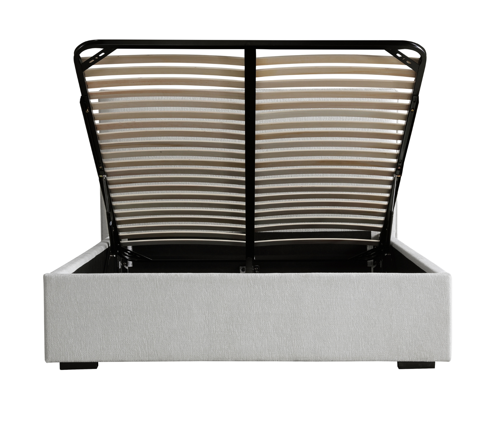 Drift Upholstered Bed w/ Lift Storage - Oyster Fabric