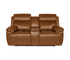 Dwight Loveseat w/ Console - Triple Power & Massage - Nutmeg Leather