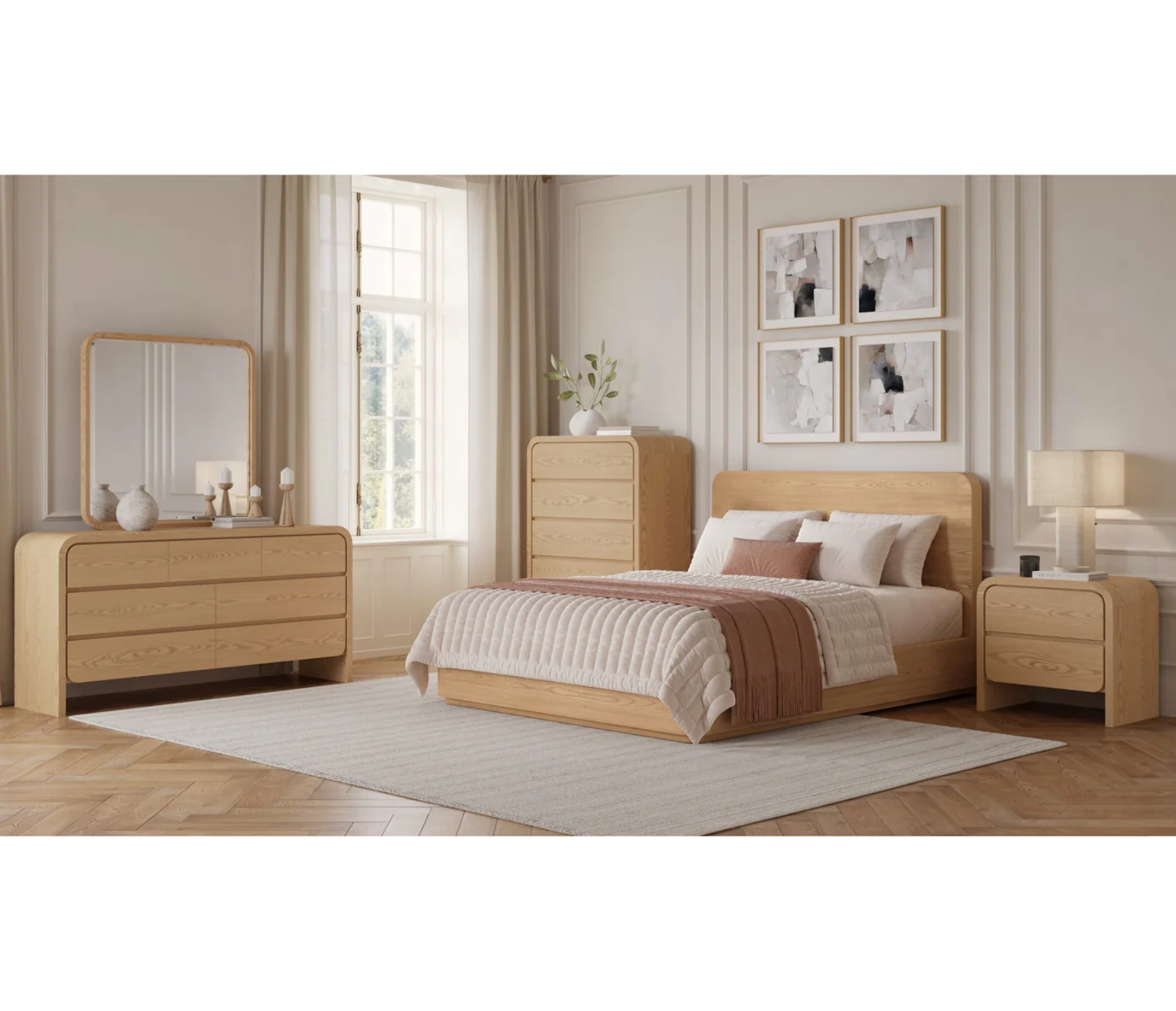 Elora 2 Drawer Nightstand - Timber