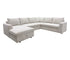 Emmitt 4 Piece Sectional w/ Pull-Out Sleeper - Tweed Ivory Fabric