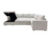 Emmitt 4 Piece Sectional w/ Pull-Out Sleeper - Tweed Ivory Fabric