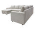 Emmitt 4 Piece Sectional w/ Pull-Out Sleeper - Tweed Ivory Fabric