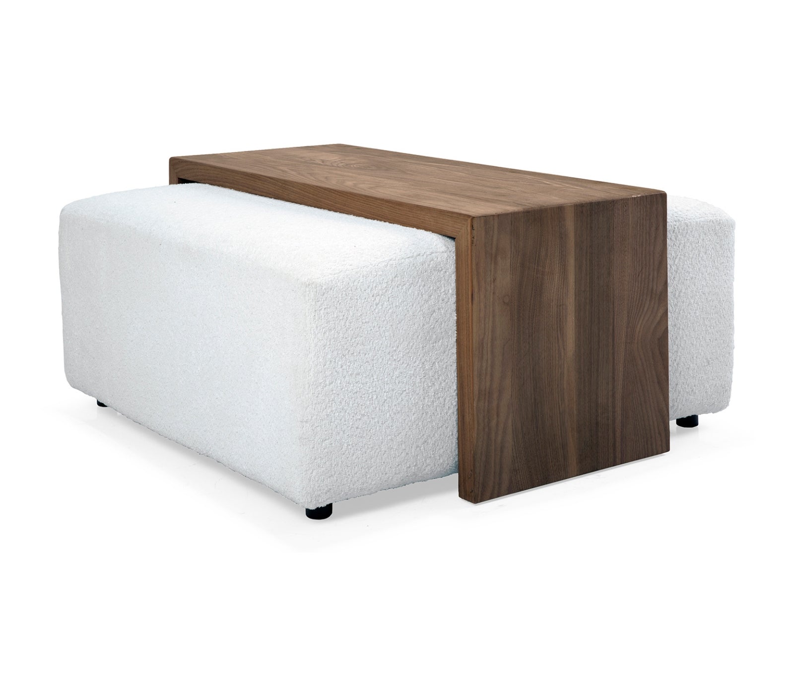Fairmont Ottoman w/ Side Table (2PC) - Fabric/Wood - Custom