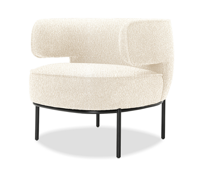 Finn Lounge Chair - Cream Boucle