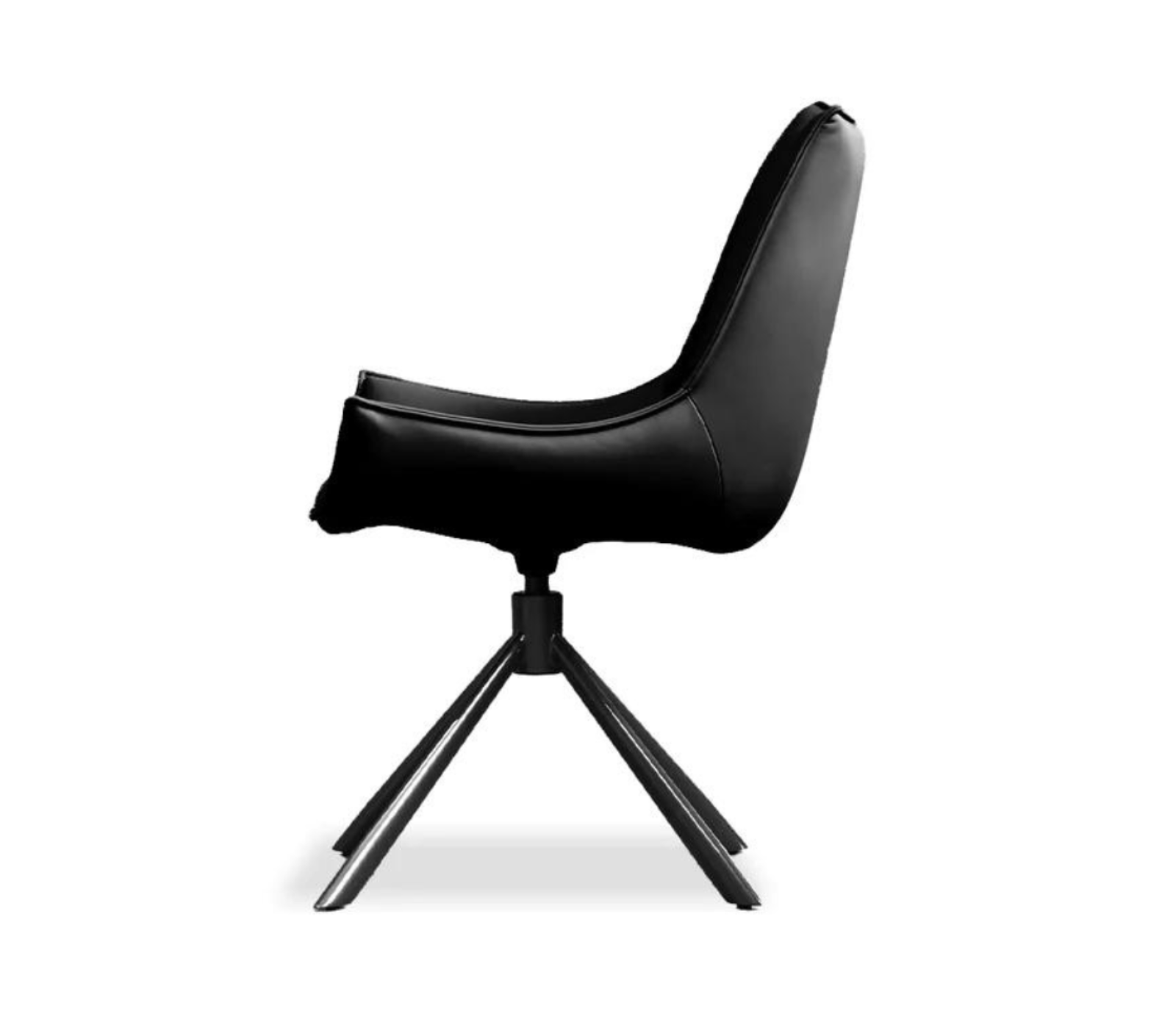 Giulia Swivel Side Chair - Black