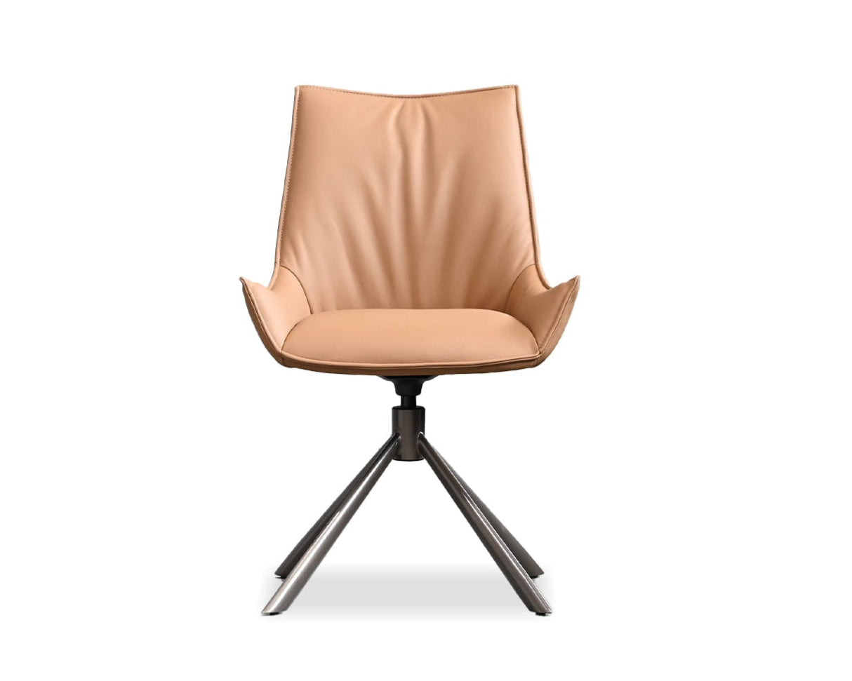 Giulia Swivel Dining Chair - Golden Rum