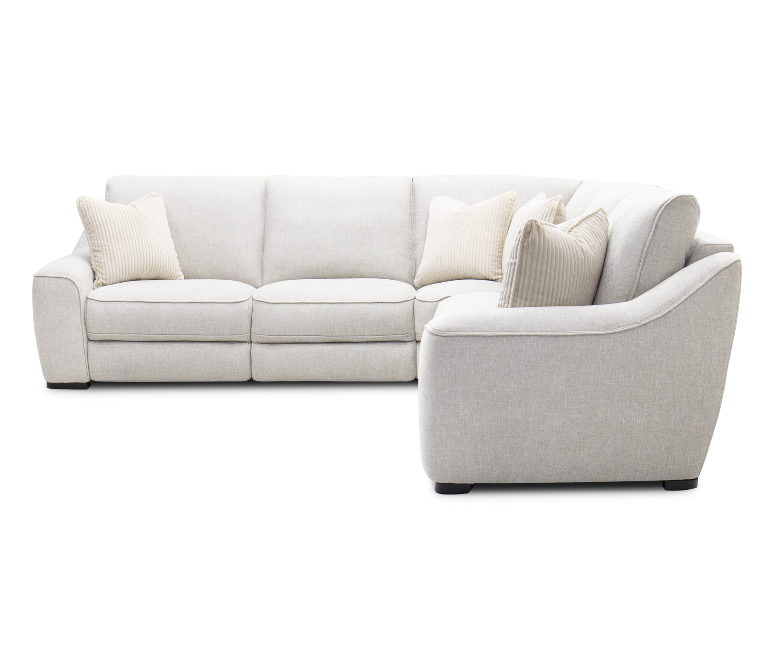 Glove 5 Piece Sectional - Power Reclining w/ Power Headrests - Stone Fabric