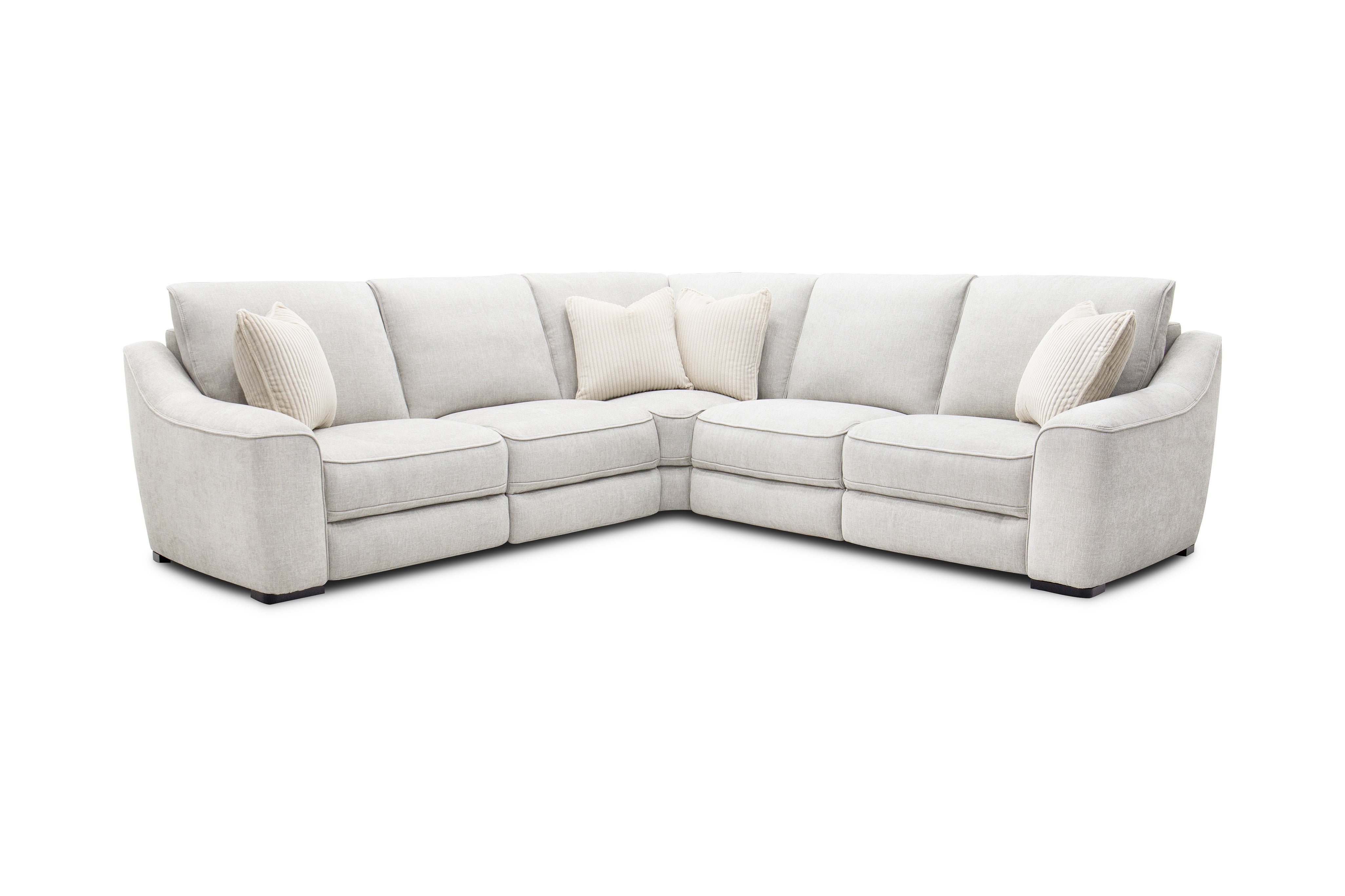 Glove 5 Piece Sectional - Power Reclining w/ Power Headrests - Stone Fabric