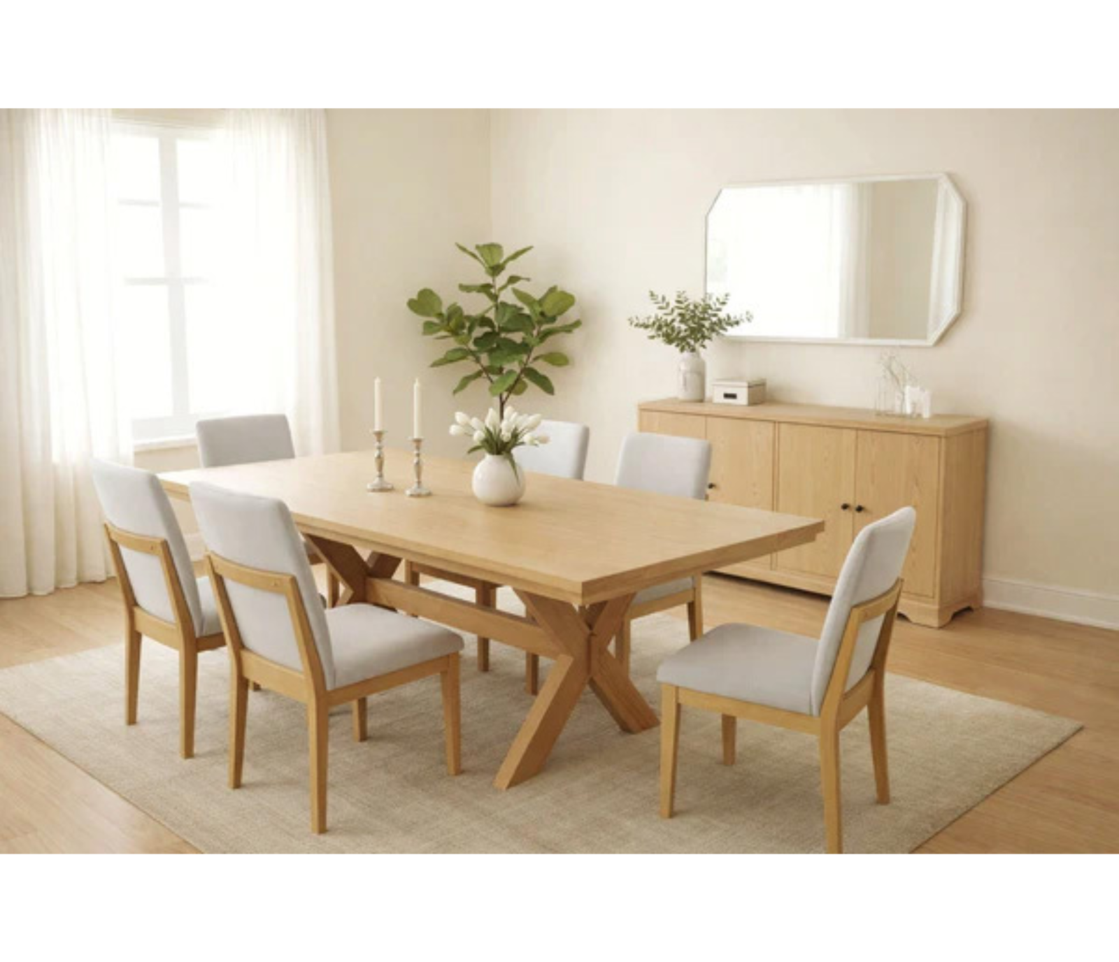 Griffey Rectangle Dining Table W/ Extension - Natural