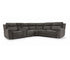 Highland 6 Piece Sectional - Power Reclining w/ Power Headrests - Java Brown Fabric