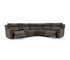 Highland 6 Piece Sectional - Power Reclining w/ Power Headrests - Java Brown Fabric