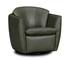 Hermes Swivel Chair - Moss Green Leather