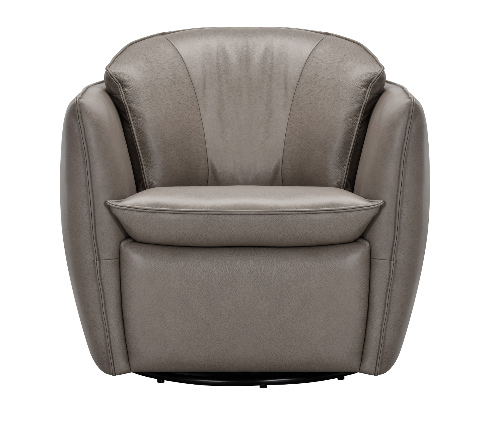 Hermes Swivel Chair - Mushroom Leather