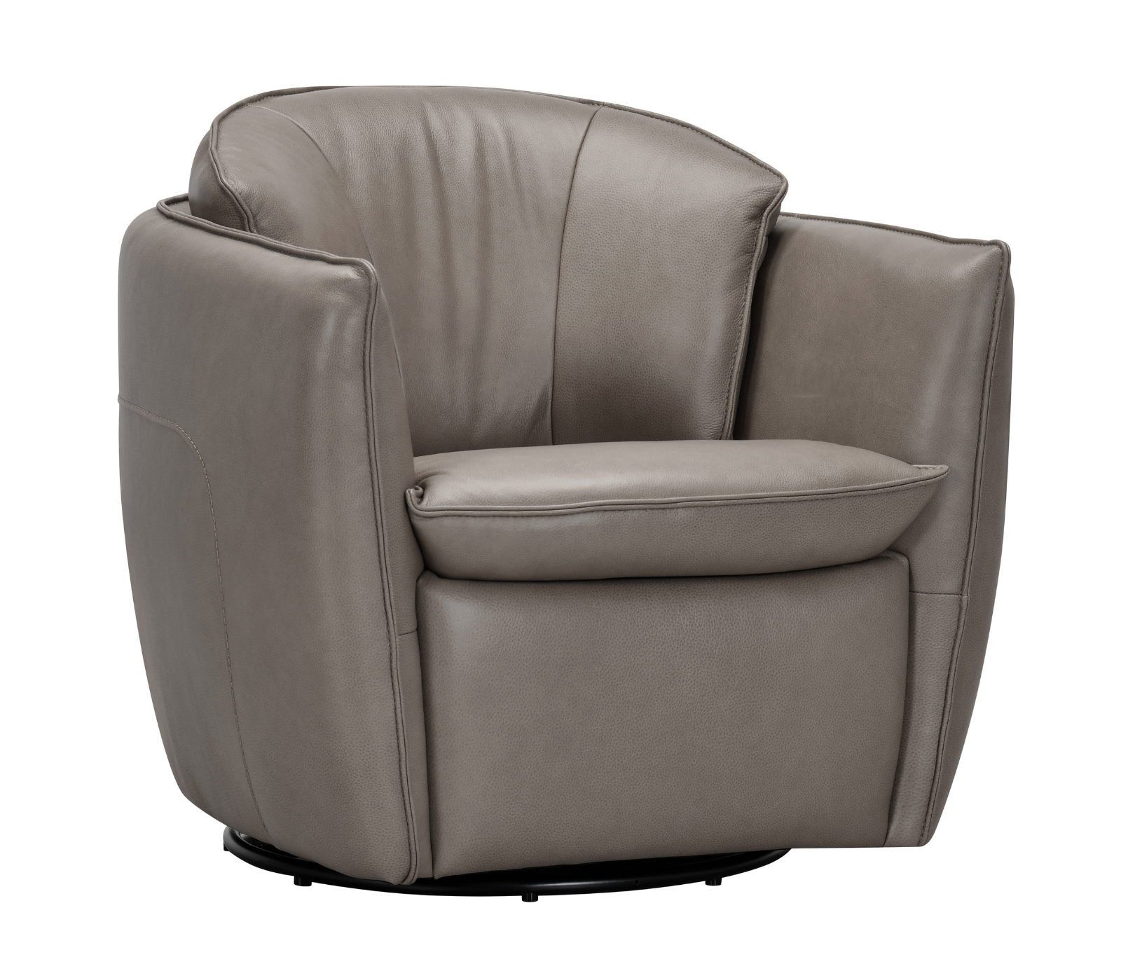 Hermes Swivel Chair - Mushroom Leather