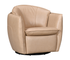Hermes Swivel Chair - Stone Leather