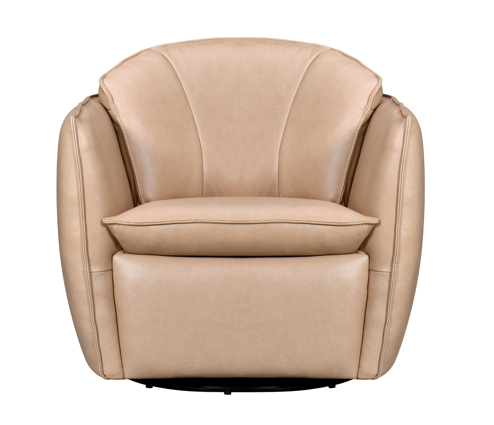 Hermes Swivel Chair - Stone Leather