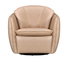 Hermes Swivel Chair - Stone Leather