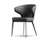 Hug Side Chair - Jet Black Leatherette