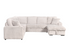 Hush 4 Piece Sectional w/ Pull-Sleeper - Greige Fabric