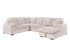 Hush 4 Piece Sectional w/ Pull-Sleeper - Greige Fabric