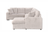 Hush 4 Piece Sectional w/ Pull-Sleeper - Greige Fabric