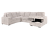 Hush 4 Piece Sectional w/ Pull-Sleeper - Greige Fabric