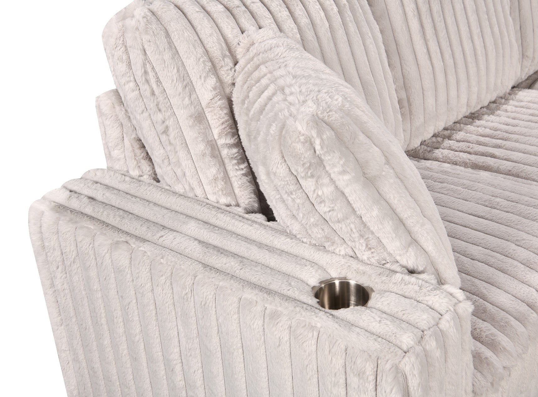 Hush 4 Piece Sectional w/ Pull-Out Sleeper - Greige Fabric
