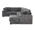 Hush 4 Piece Sectional w/ Pull-Out Sleeper - Shadow Grey Fabric