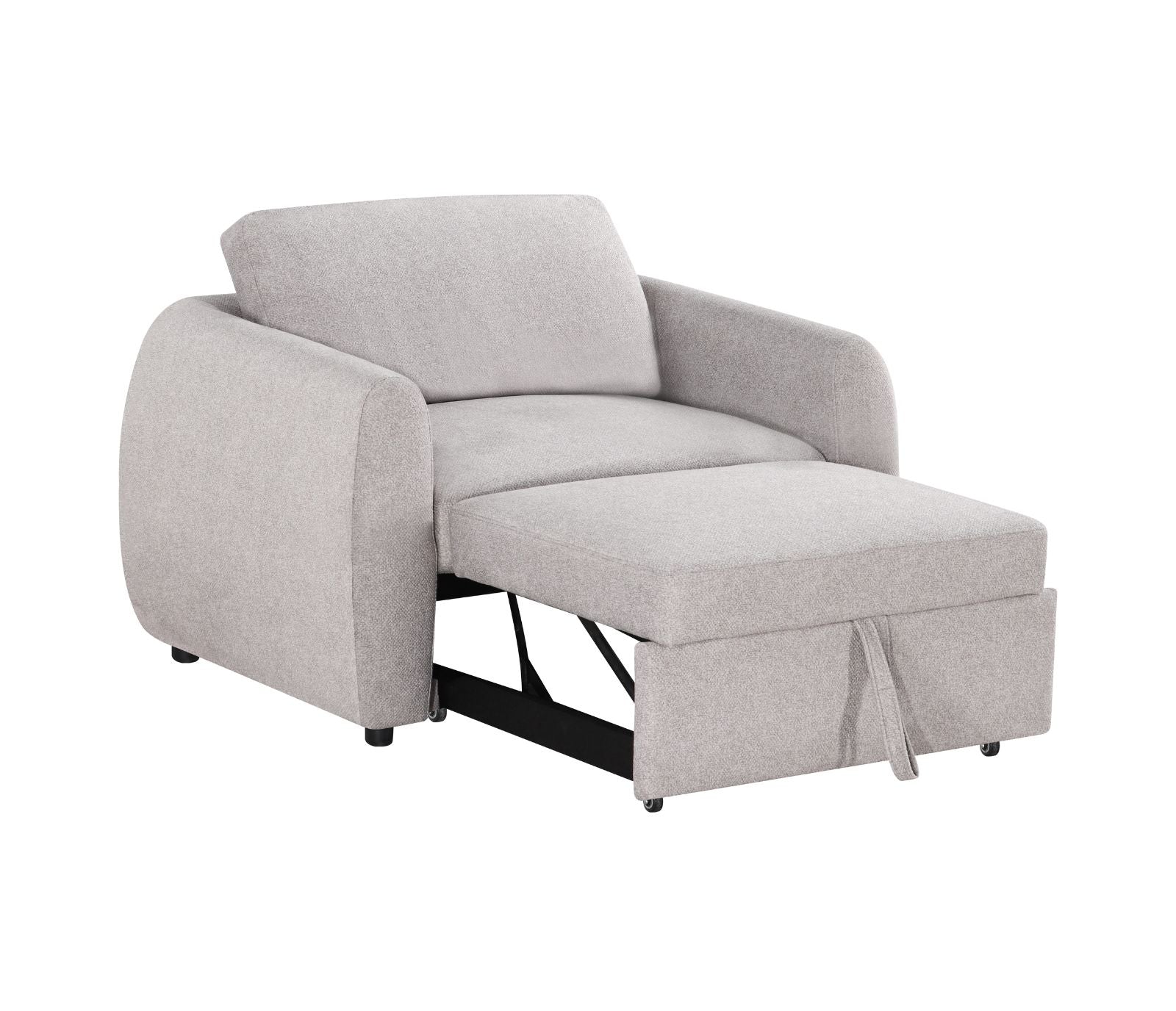 Idris Chair w/ Pull-Out Sleeper - Pebble Greige Fabric