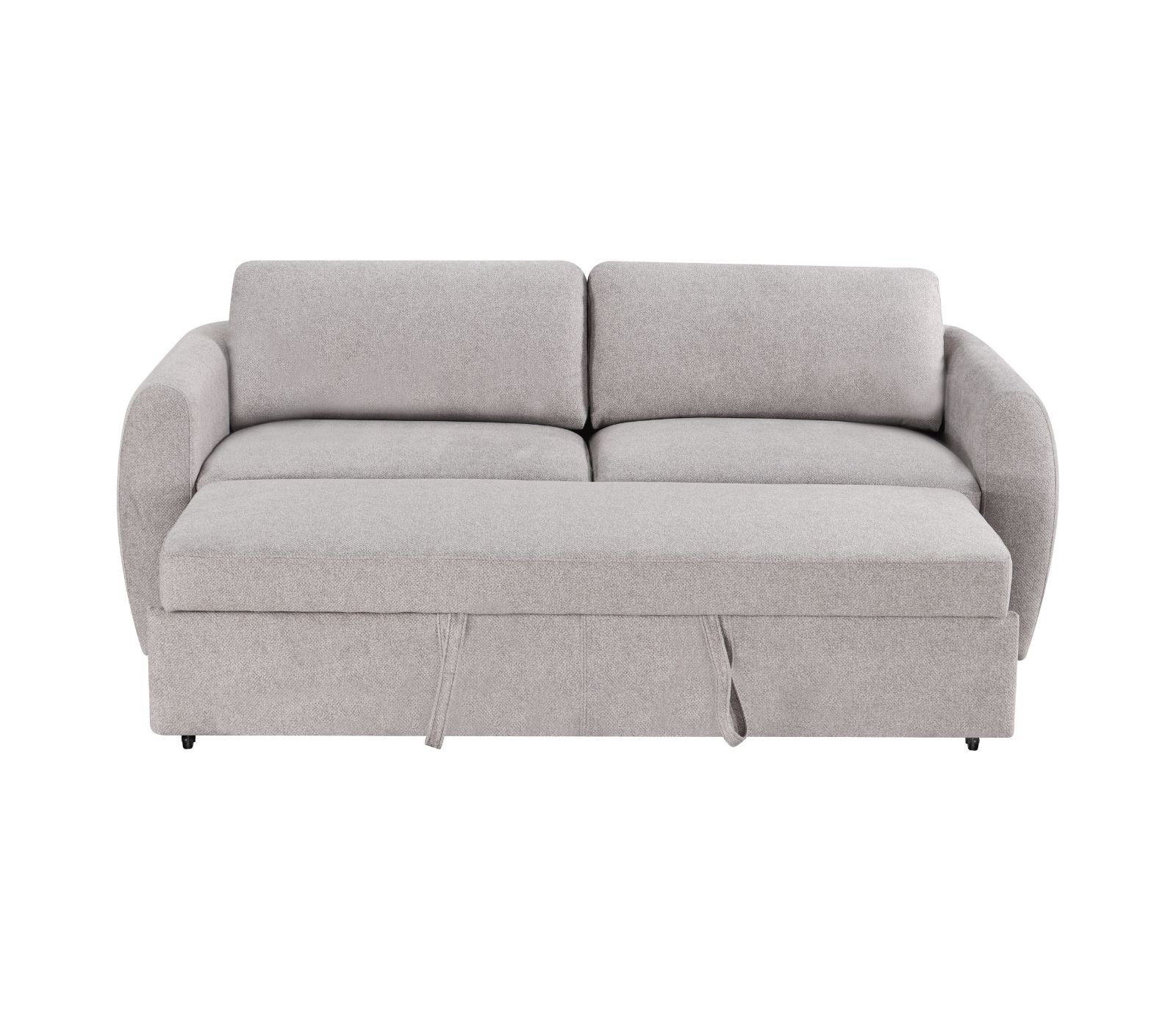 Idris Sofa w/ Pull-Out Sleeper - Pebble Greige Fabric