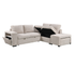 Kayden 3 Piece Sectional w/ Pull-Out Sleeper - Beige Fabric