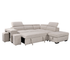 Kenna 3 Piece Sectional w/ Pull-Out Sleeper - Beige Fabric
