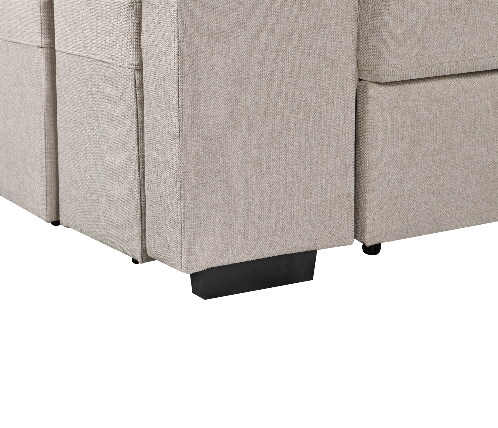 Kenna 3 Piece Sectional w/ Pull-Out Sleeper - Beige Fabric
