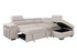Kenna 3 Piece Sectional w/ Pull-Out Sleeper - Beige Fabric