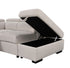 Kenna 3 Piece Sectional w/ Pull-Out Sleeper - Beige Fabric