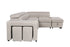 Kenna 3 Piece Sectional w/ Pull-Out Sleeper - Beige Fabric