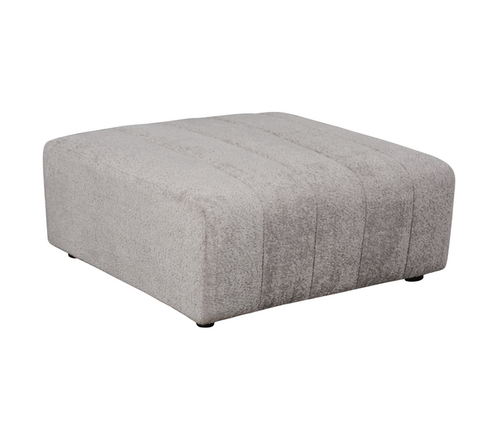 Lauren Ottoman - Pewter Boucle