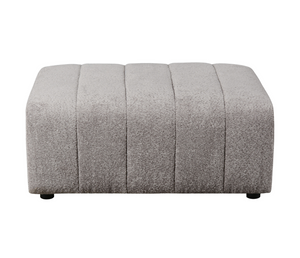 Lauren Ottoman - Pewter Boucle