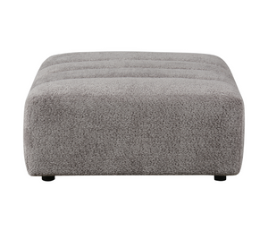 Lauren Ottoman - Pewter Boucle