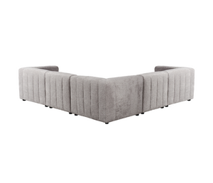 Lauren 5 Piece Sectional - Pewter Boucle
