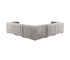 Lauren 5 Piece Sectional - Pewter Boucle Fabric